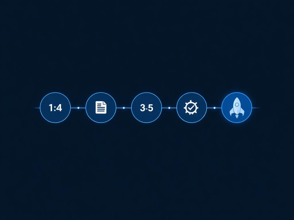 Process timeline infographic