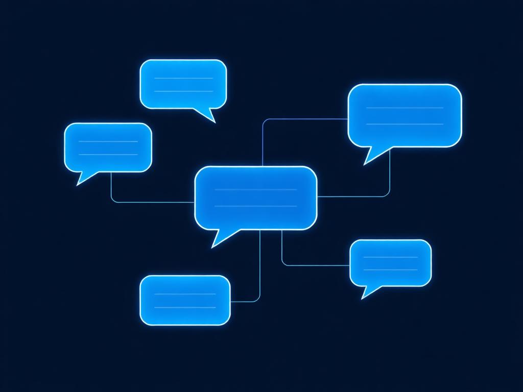 Chatbot conversation flow infographic